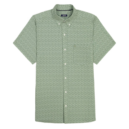 Izod BREEZE SHORT SLEEVE PRINTED BUTTON DOWN SHIRT - LAUREL WREATH