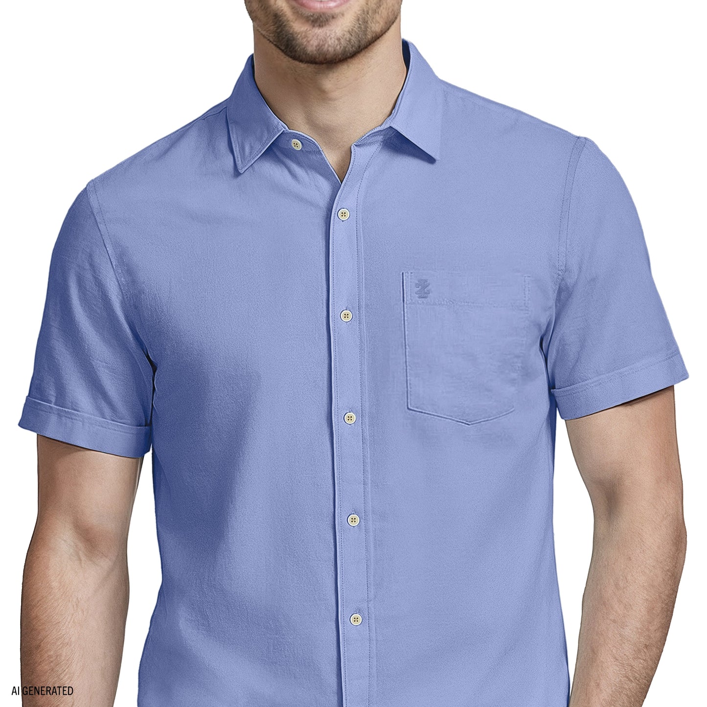 Izod LUXURY S/S BUTTON-DOWN SHIRT - REGATTA