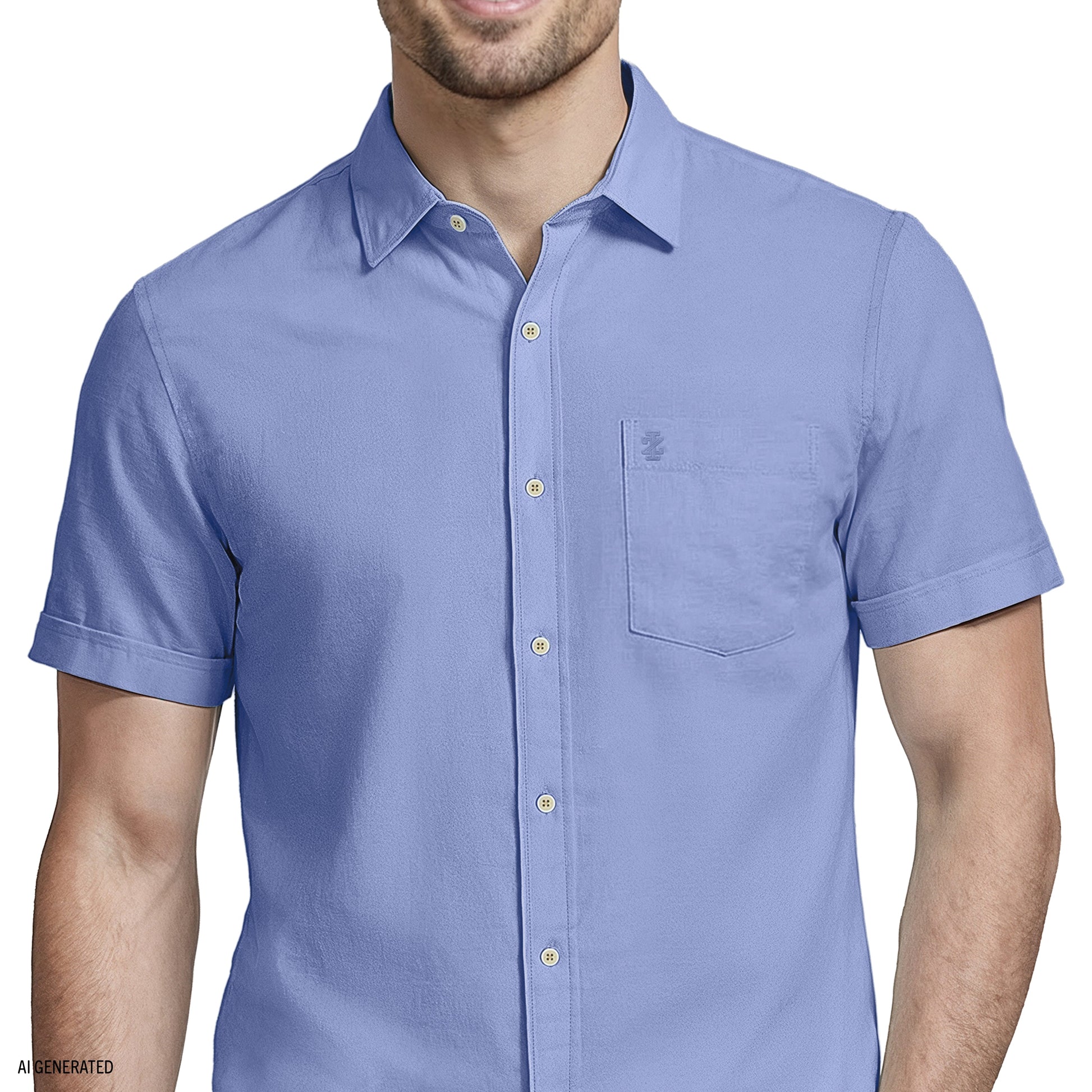 Izod LUXURY S/S BUTTON-DOWN SHIRT - REGATTA