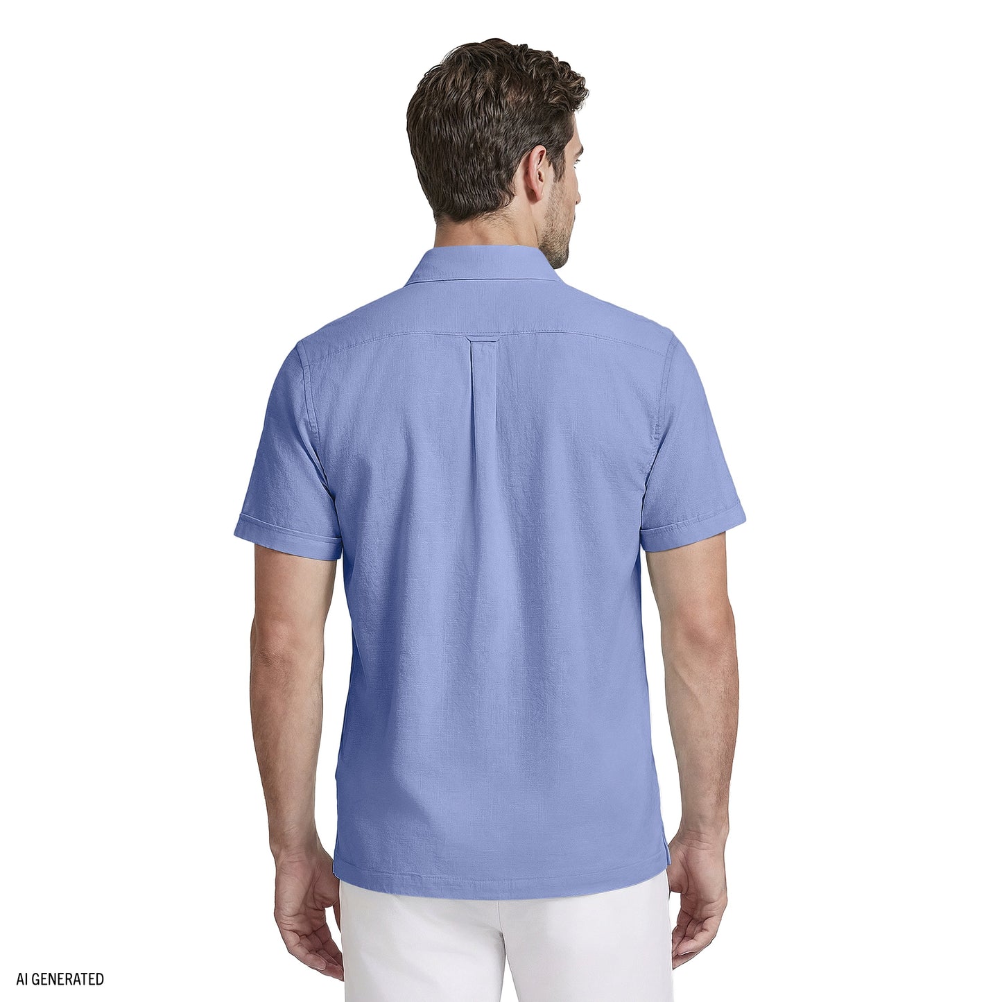Izod LUXURY S/S BUTTON-DOWN SHIRT - REGATTA