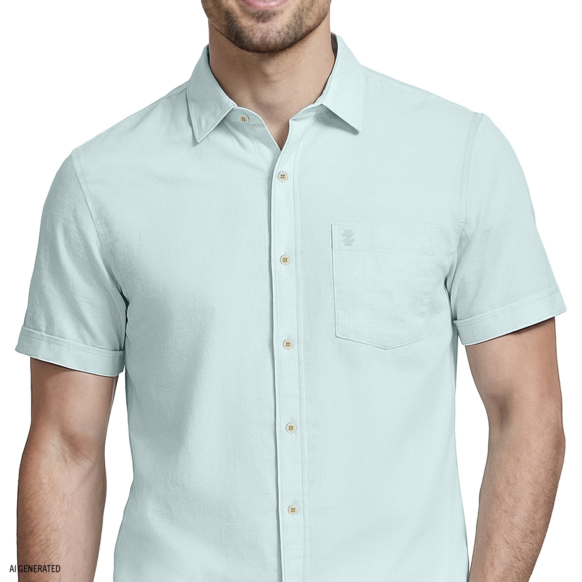 Izod LUXURY S/S BUTTON-DOWN SHIRT - WASABI