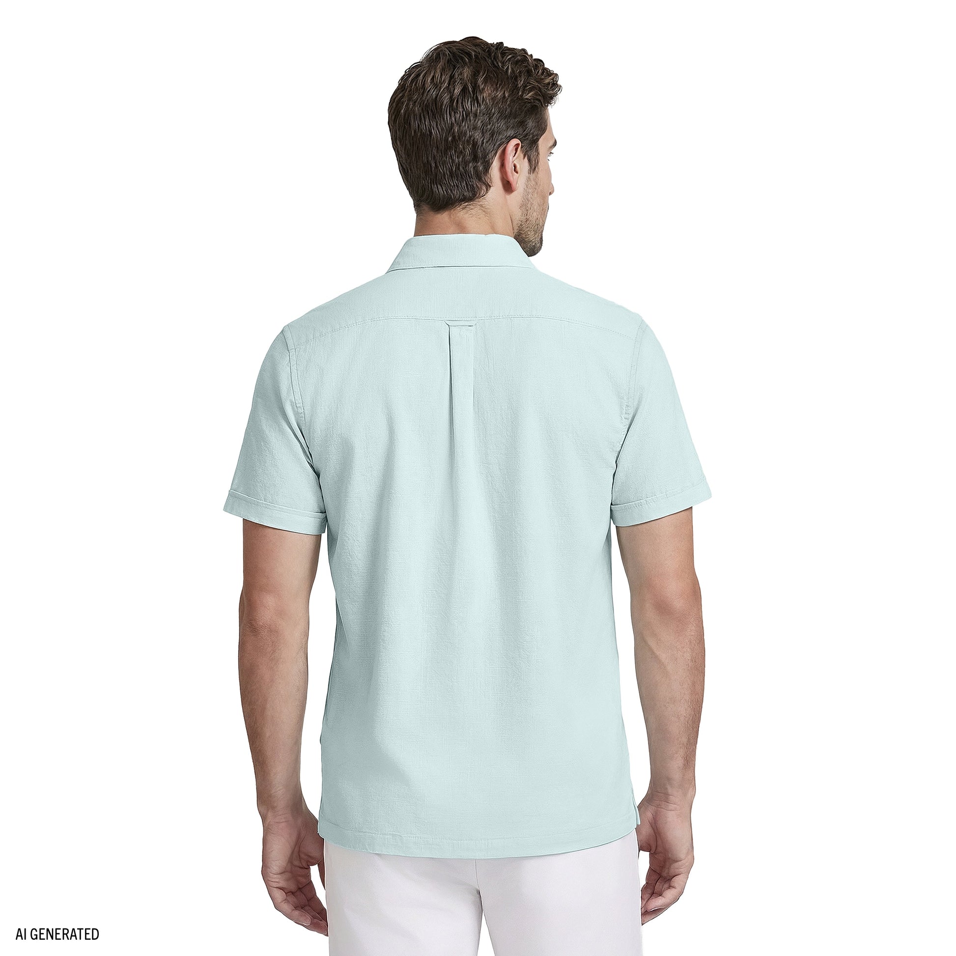 Izod LUXURY S/S BUTTON-DOWN SHIRT - WASABI