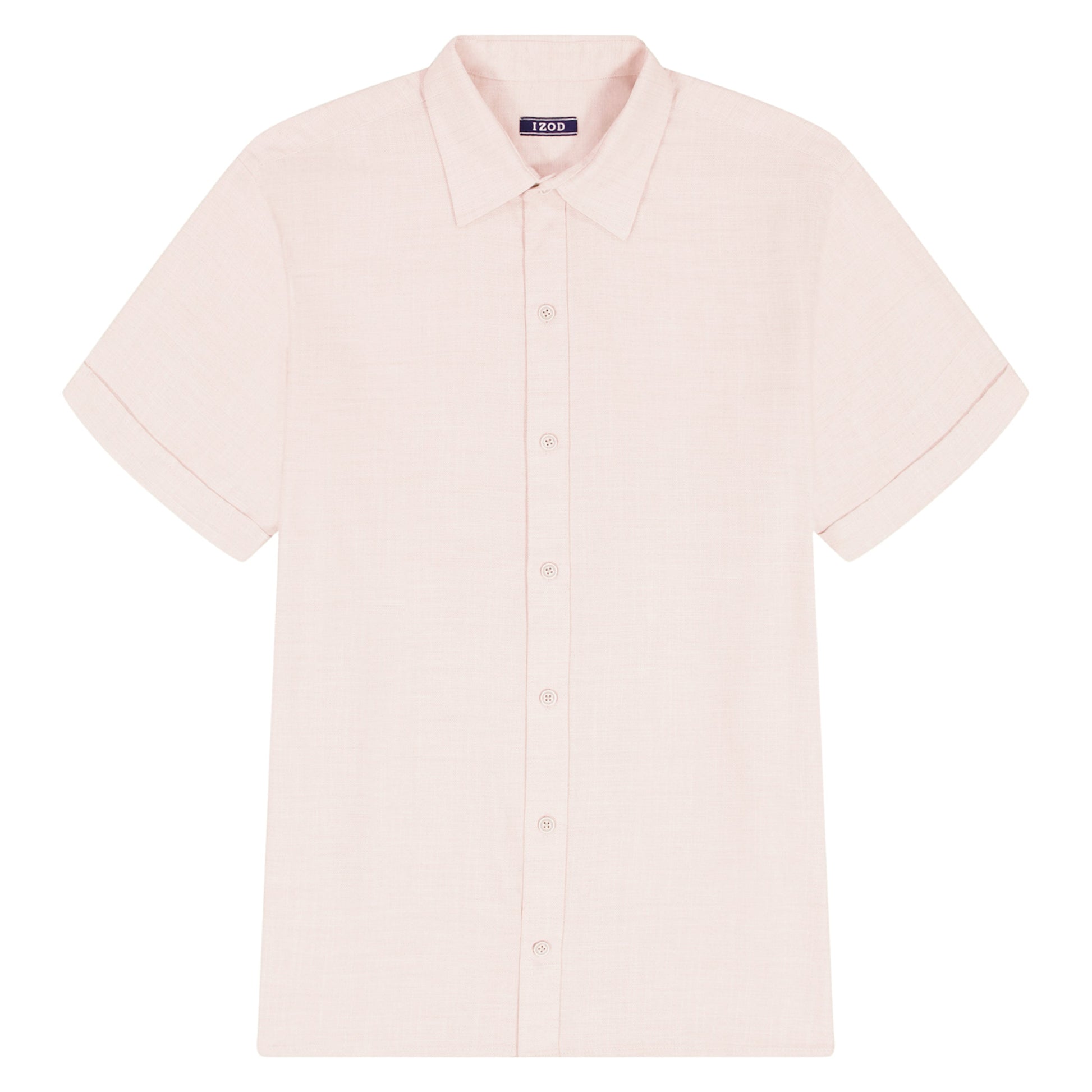 Izod LUXURY S/S BUTTON-DOWN SHIRT - CROCKERY