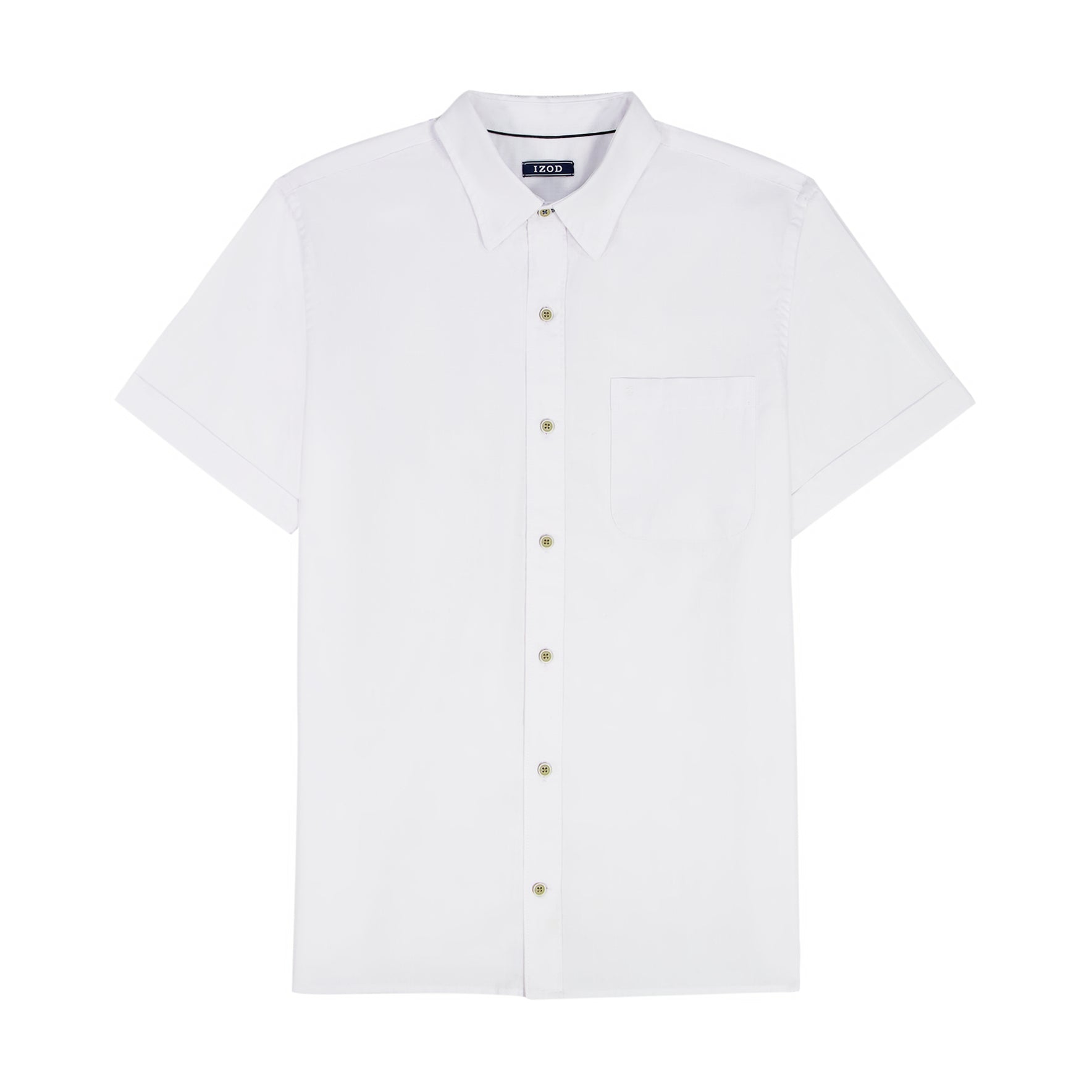 Izod LUXURY S/S BUTTON-DOWN SHIRT - BRIGHT WHITE