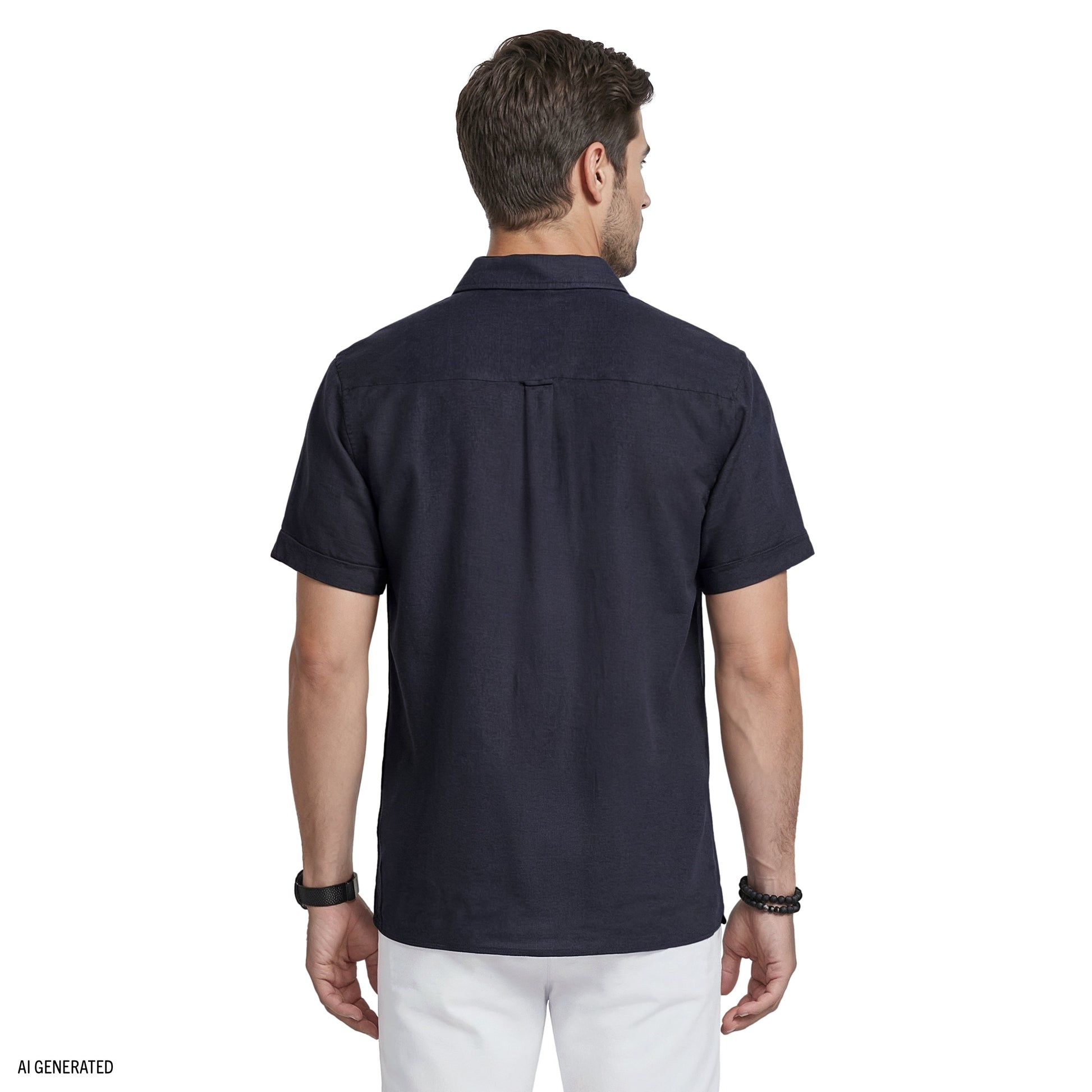Izod LUXURY S/S BUTTON-DOWN SHIRT - BLACK