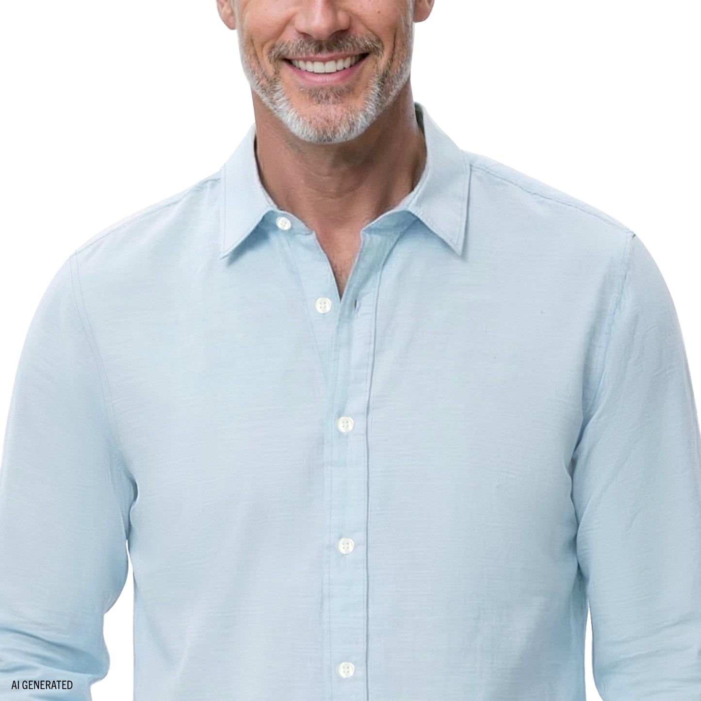 Izod LUXURY SPORT L/S BUTTON-DOWN SHIRT - MILKY BLUE