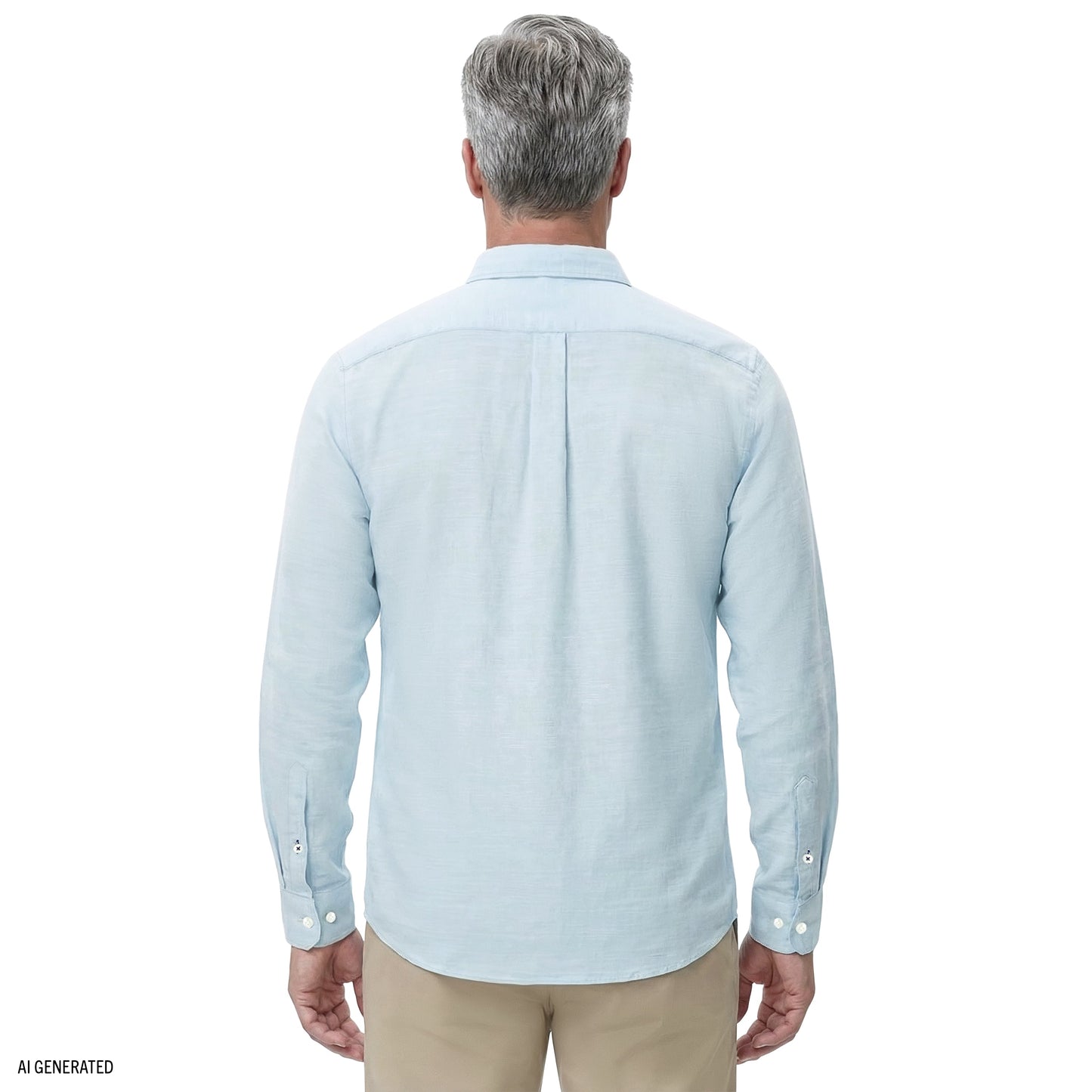 Izod LUXURY SPORT L/S BUTTON-DOWN SHIRT - MILKY BLUE
