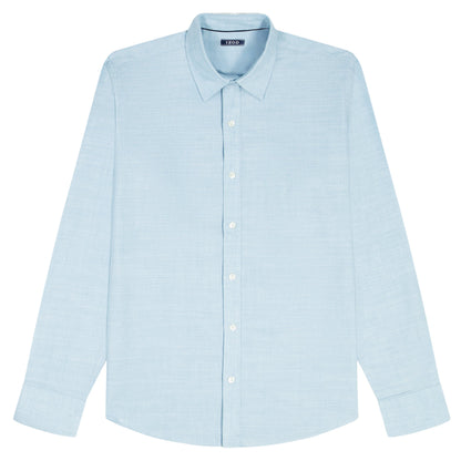 Izod LUXURY SPORT L/S BUTTON-DOWN SHIRT - MILKY BLUE