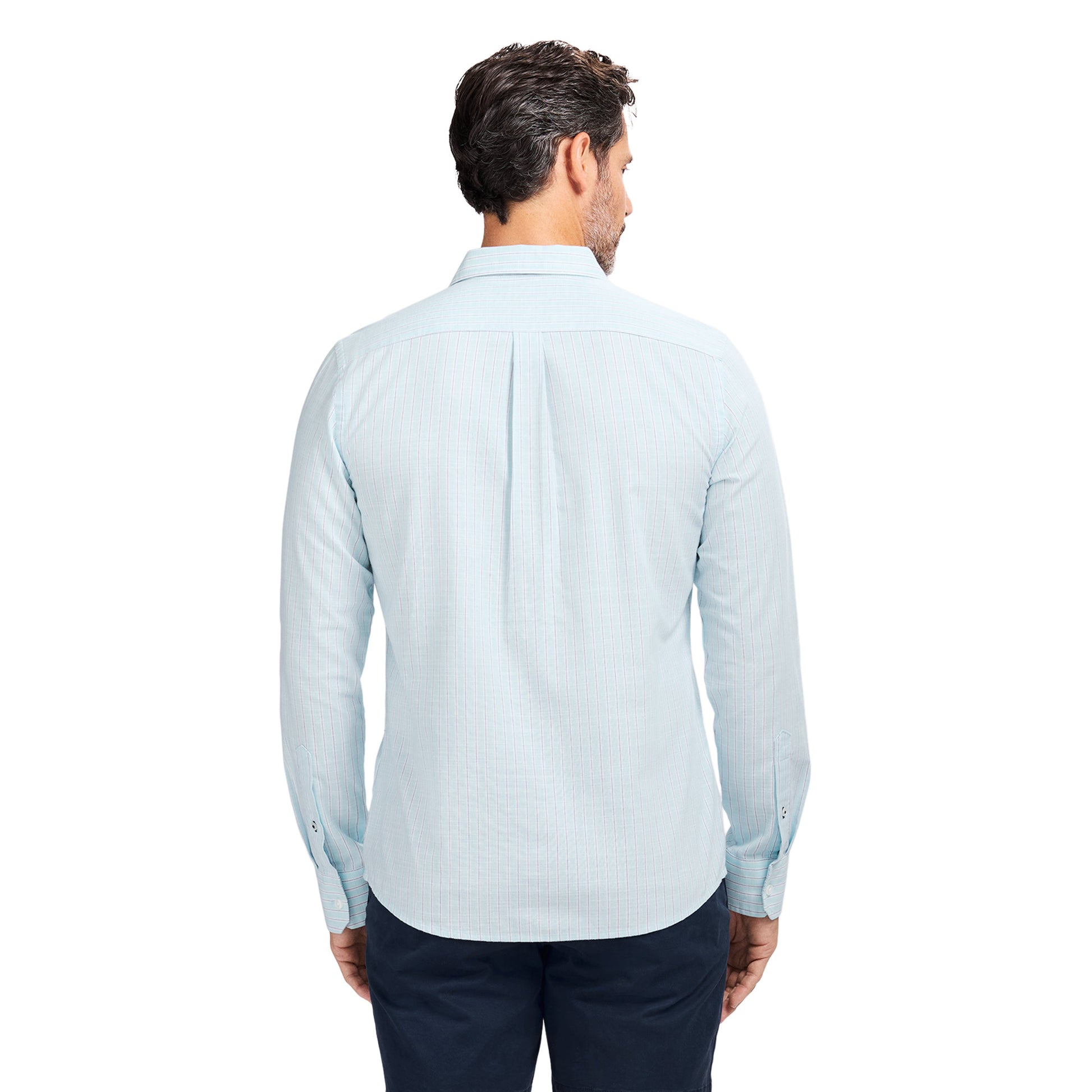 Izod LUXURY SPORT L/S BUTTON-DOWN SHIRT - TANAGER TURQUOISE