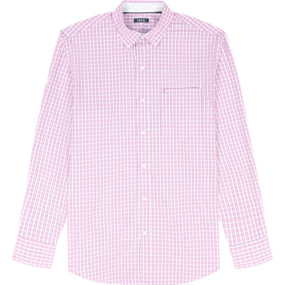 Izod PERFORMANCE COMFORT L/S BUTTON-DOWN SHIRT - PINK LEMONADE