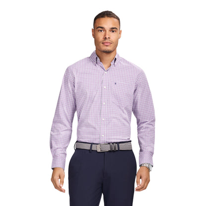 Izod PERFORMANCE COMFORT L/S BUTTON-DOWN SHIRT - ENGLISH LAVENDER