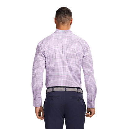 Izod PERFORMANCE COMFORT L/S BUTTON-DOWN SHIRT - ENGLISH LAVENDER