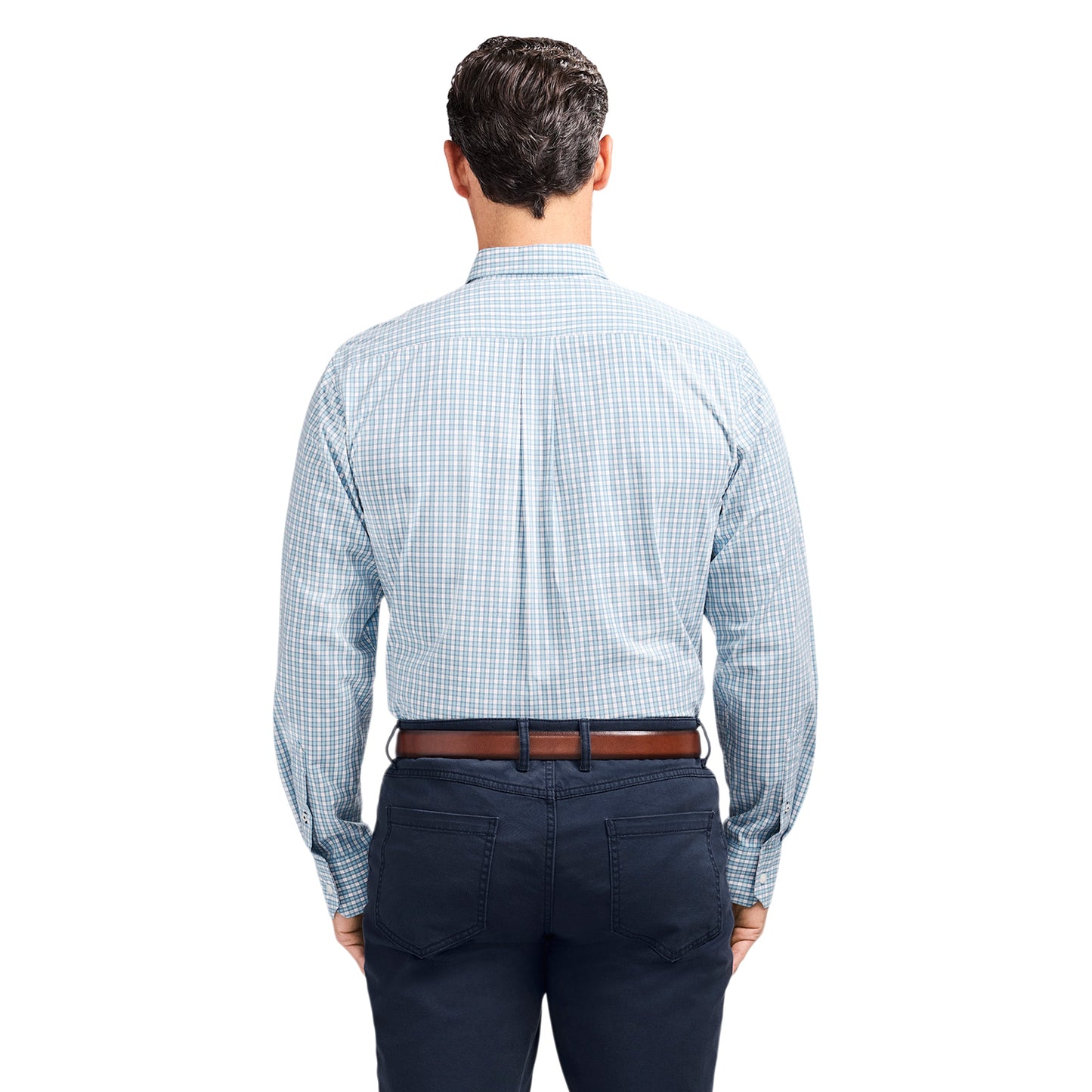 Izod PERFORMANCE COMFORT L/S BUTTON-DOWN SHIRT - MILKY BLUE