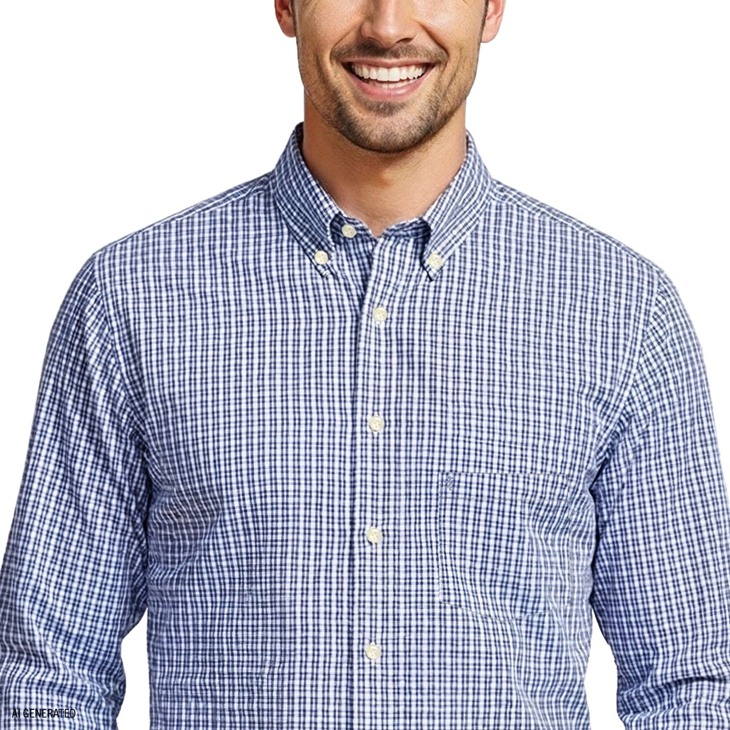 Izod PERFORMANCE COMFORT L/S BUTTON-DOWN SHIRT - REGATTA