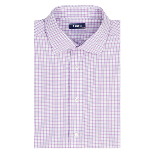 Izod ROYAL TEXTURE L/S BUTTON-DOWN DRESS SHIRT - ENGLISH LAVENDER
