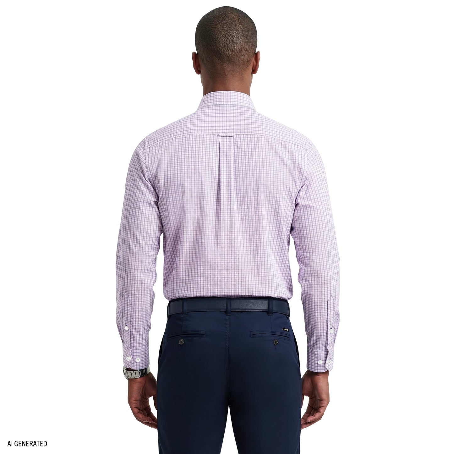 Izod ROYAL TEXTURE L/S BUTTON-DOWN DRESS SHIRT - ENGLISH LAVENDER