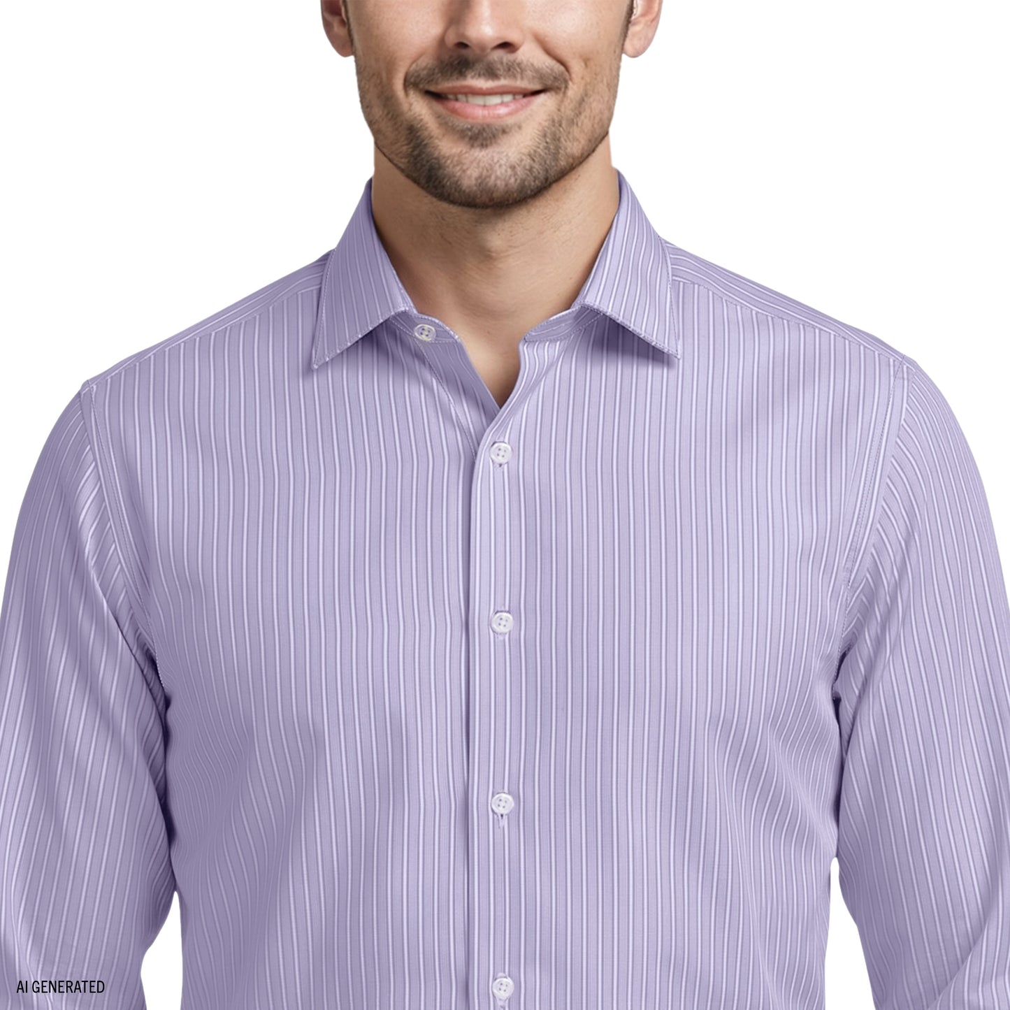Izod ROYAL TEXTURE L/S BUTTON-DOWN DRESS SHIRT - GRAPE MIST
