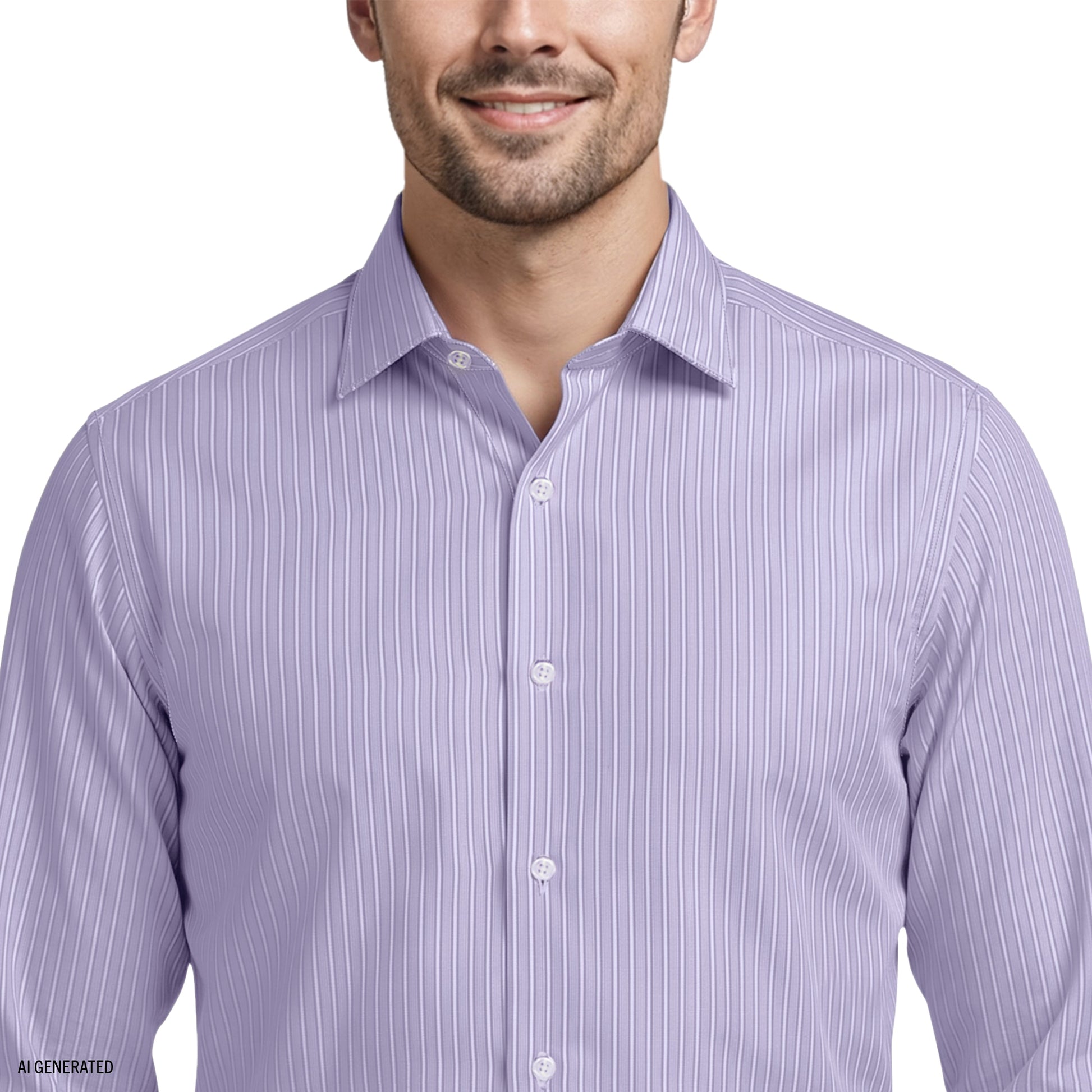 Izod ROYAL TEXTURE L/S BUTTON-DOWN DRESS SHIRT - GRAPE MIST