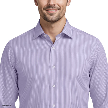 Izod ROYAL TEXTURE L/S BUTTON-DOWN DRESS SHIRT - GRAPE MIST