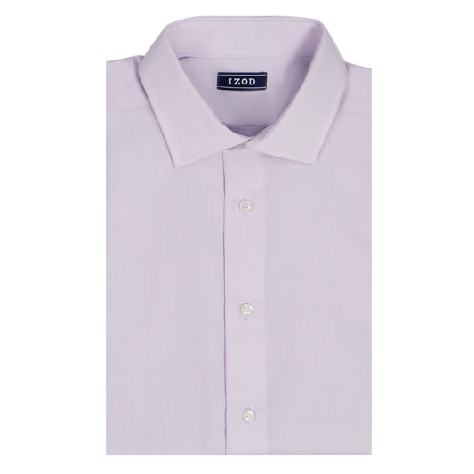 Izod ROYAL TEXTURE L/S BUTTON-DOWN DRESS SHIRT - PASTEL LILAC