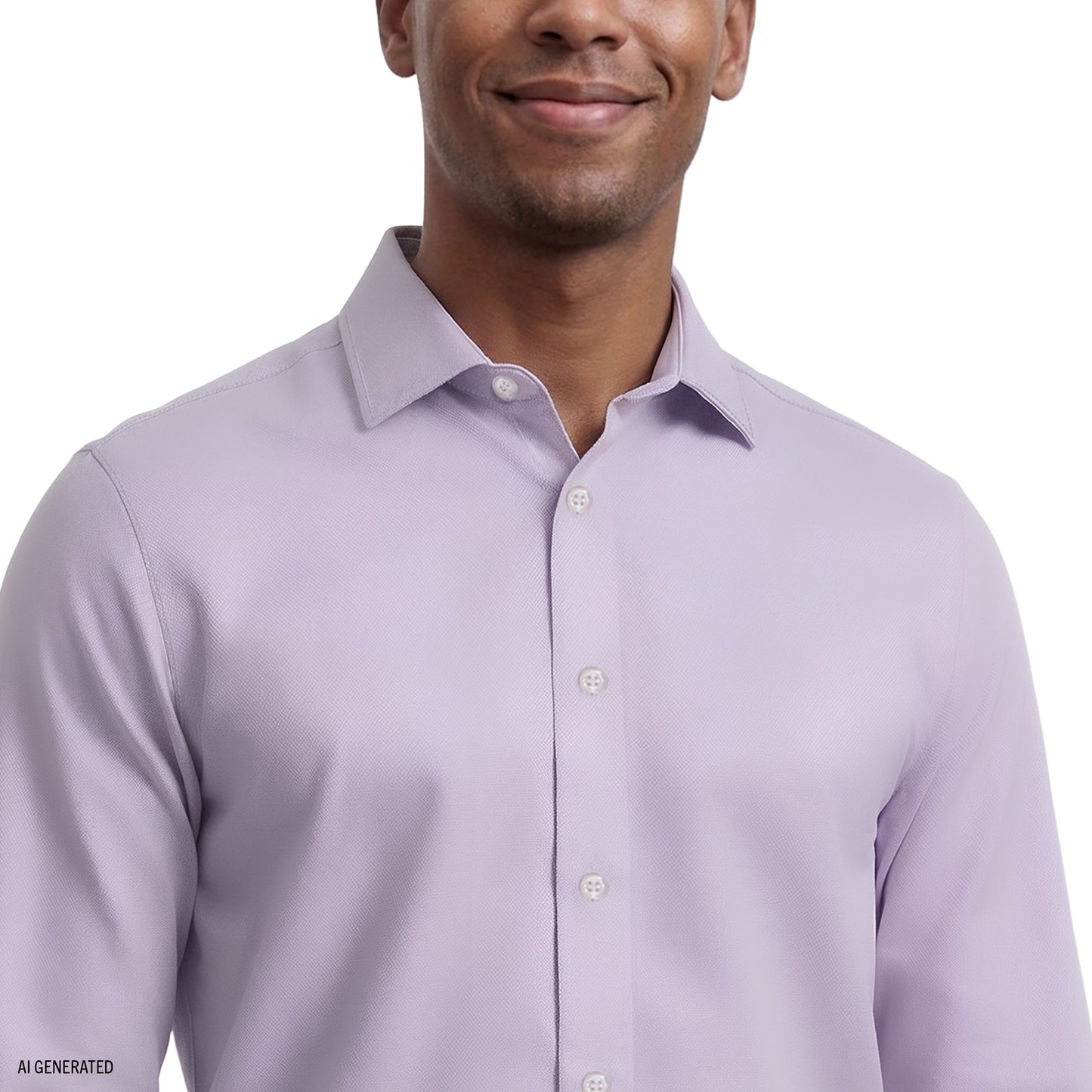Izod ROYAL TEXTURE L/S BUTTON-DOWN DRESS SHIRT - PASTEL LILAC