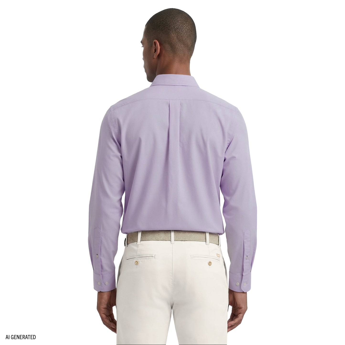 Izod ROYAL TEXTURE L/S BUTTON-DOWN DRESS SHIRT - PASTEL LILAC