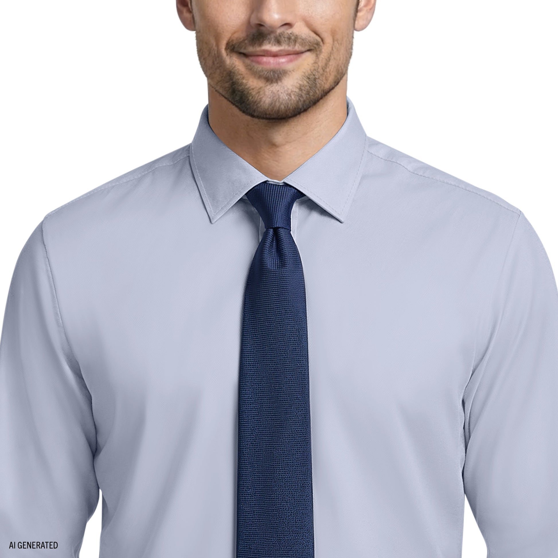 Izod ROYAL TEXTURE L/S BUTTON-DOWN DRESS SHIRT - CHAMBRAY BLUE