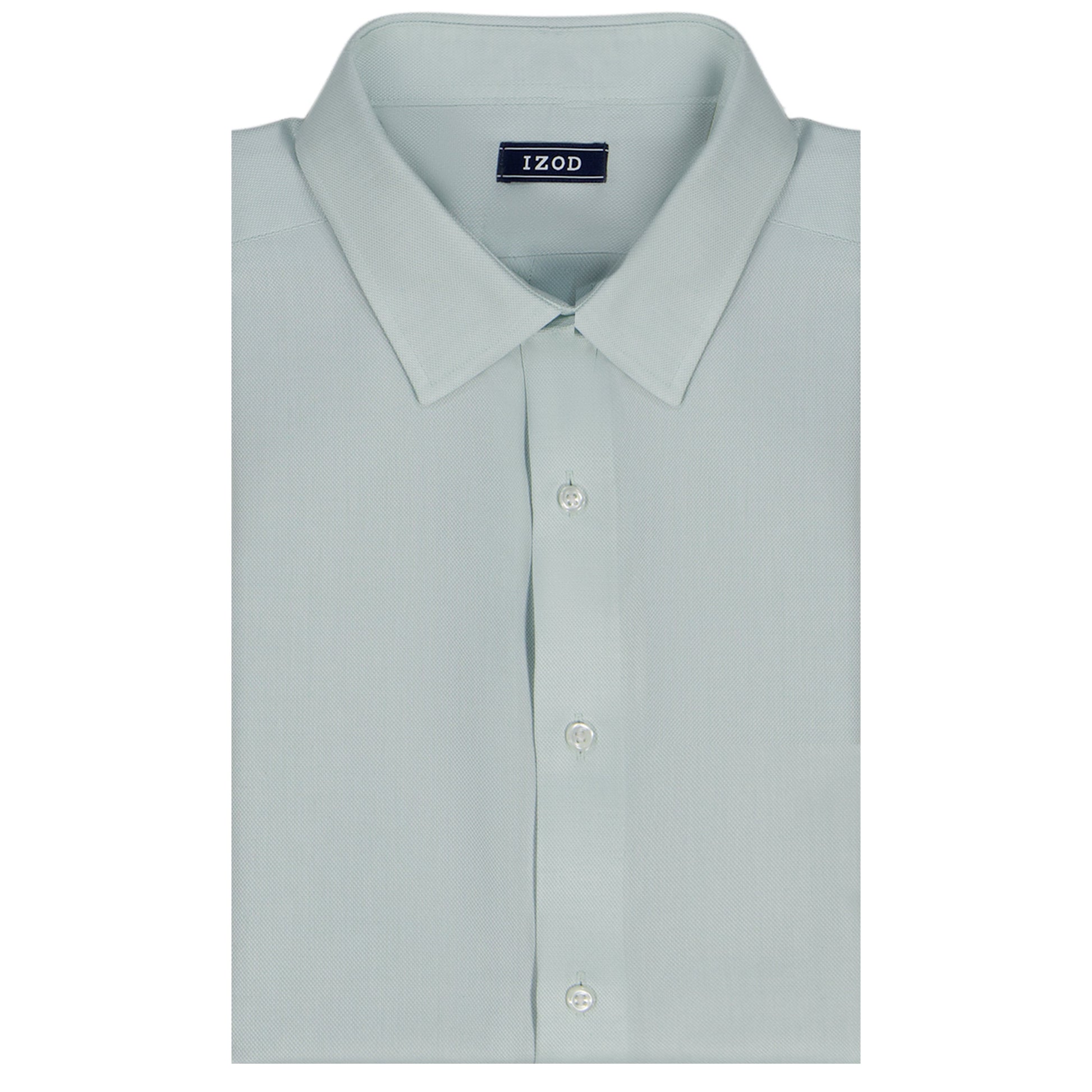 Izod ROYAL TEXTURE L/S BUTTON-DOWN DRESS SHIRT - HARBOR GRAY