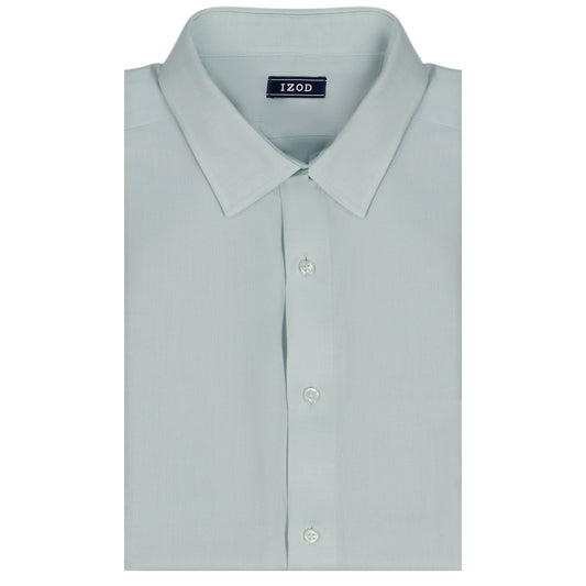 Izod ROYAL TEXTURE L/S BUTTON-DOWN DRESS SHIRT - HARBOR GRAY