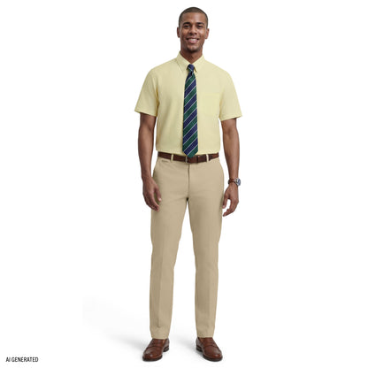 Izod ALL-OVER STRETCH S/S BUTTON-DOWN DRESS SHIRT - SUNDRESS
