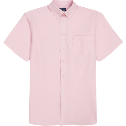 Izod ALL-OVER STRETCH S/S BUTTON-DOWN DRESS SHIRT - PRISM PINK
