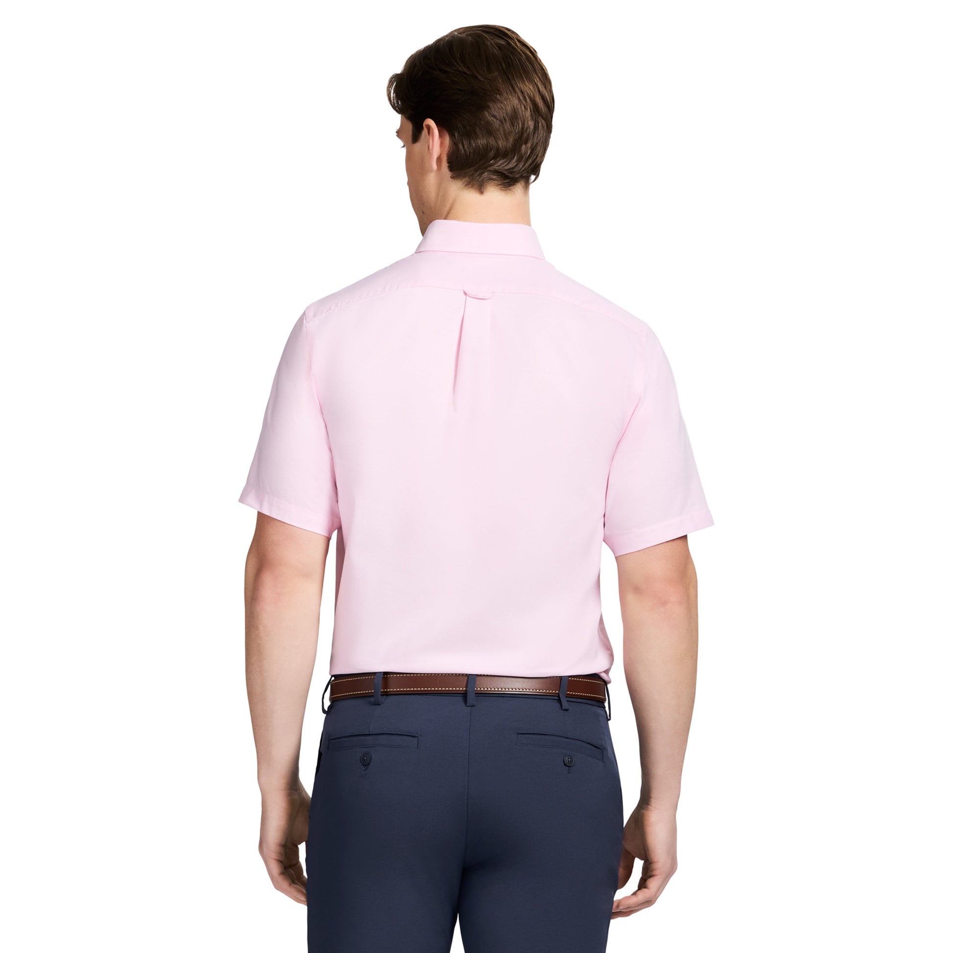 Izod ALL-OVER STRETCH S/S BUTTON-DOWN DRESS SHIRT - PRISM PINK