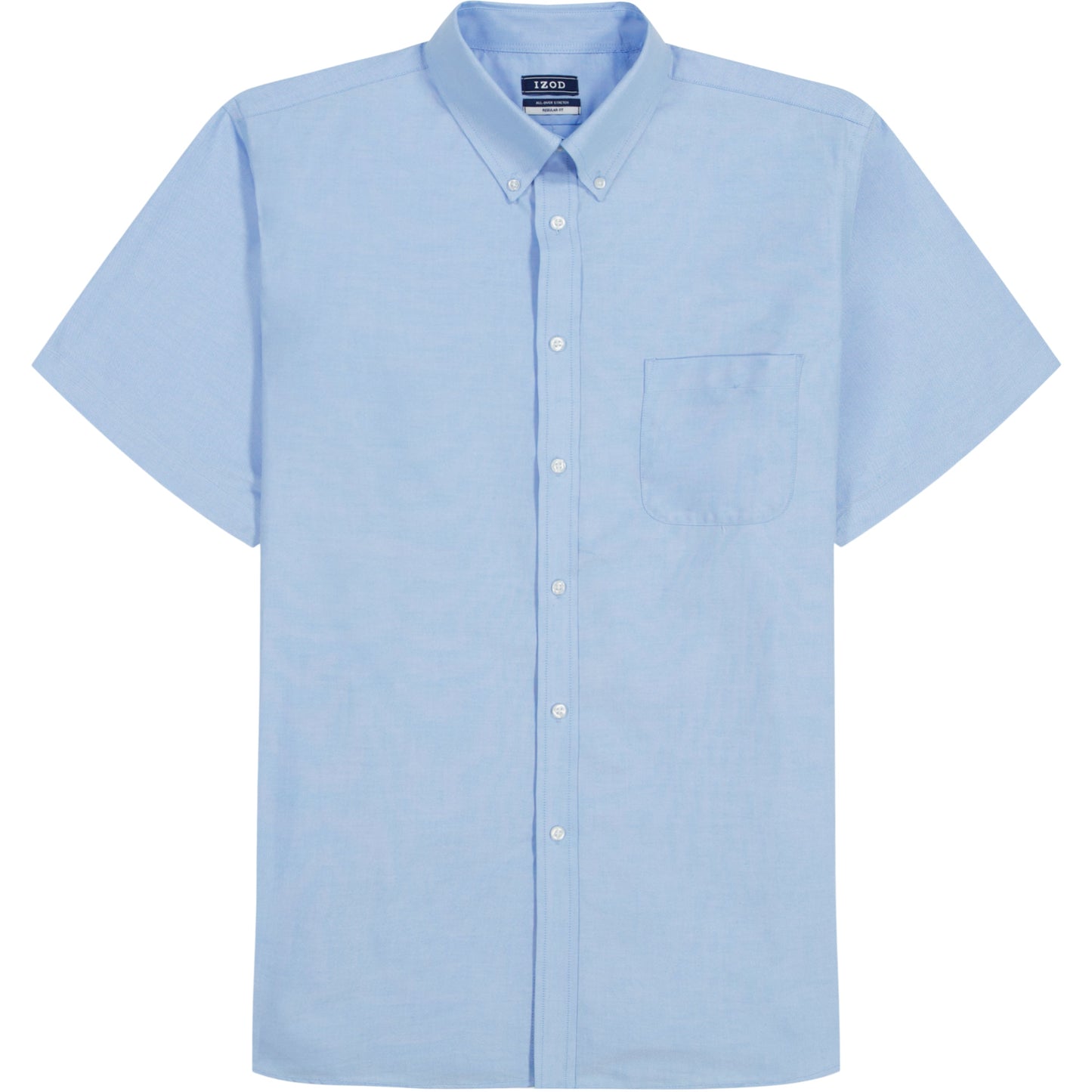 Izod ALL-OVER STRETCH S/S BUTTON-DOWN DRESS SHIRT - ALL ABOARD