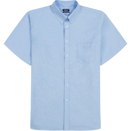 Izod ALL-OVER STRETCH S/S BUTTON-DOWN DRESS SHIRT - ALL ABOARD