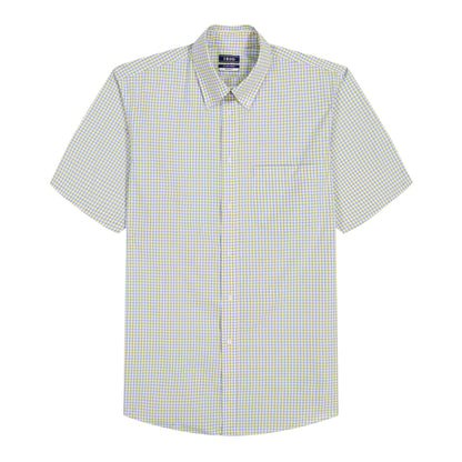 Izod ALL-OVER STRETCH S/S PLAID BUTTON-DOWN DRESS SHIRT - SUNDRESS