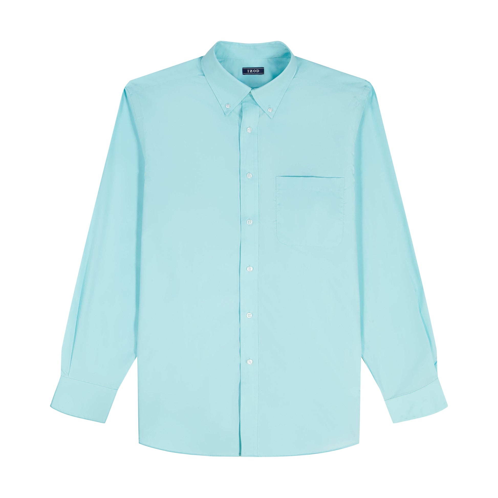 Izod ALL-OVER STRETCH L/S BUTTON-DOWN DRESS SHIRT - LIMPET SHELL