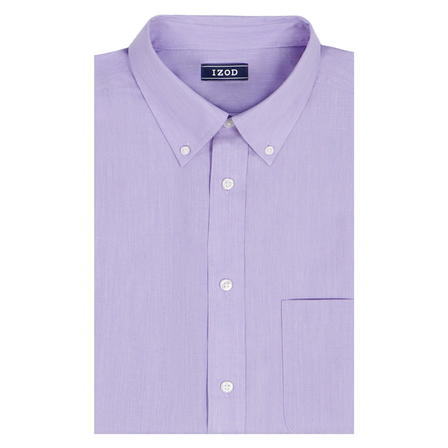 Izod ALL-OVER STRETCH L/S STRIPED BUTTON-DOWN DRESS SHIRT - DAHLIA PURPLE