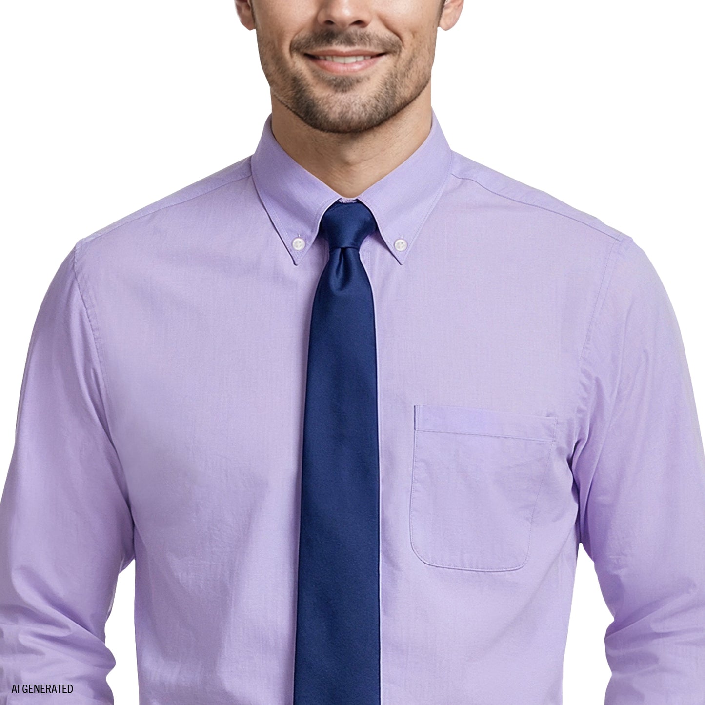 Izod ALL-OVER STRETCH L/S STRIPED BUTTON-DOWN DRESS SHIRT - DAHLIA PURPLE
