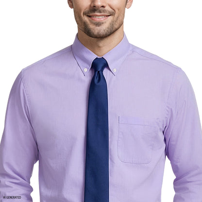 Izod ALL-OVER STRETCH L/S STRIPED BUTTON-DOWN DRESS SHIRT - DAHLIA PURPLE