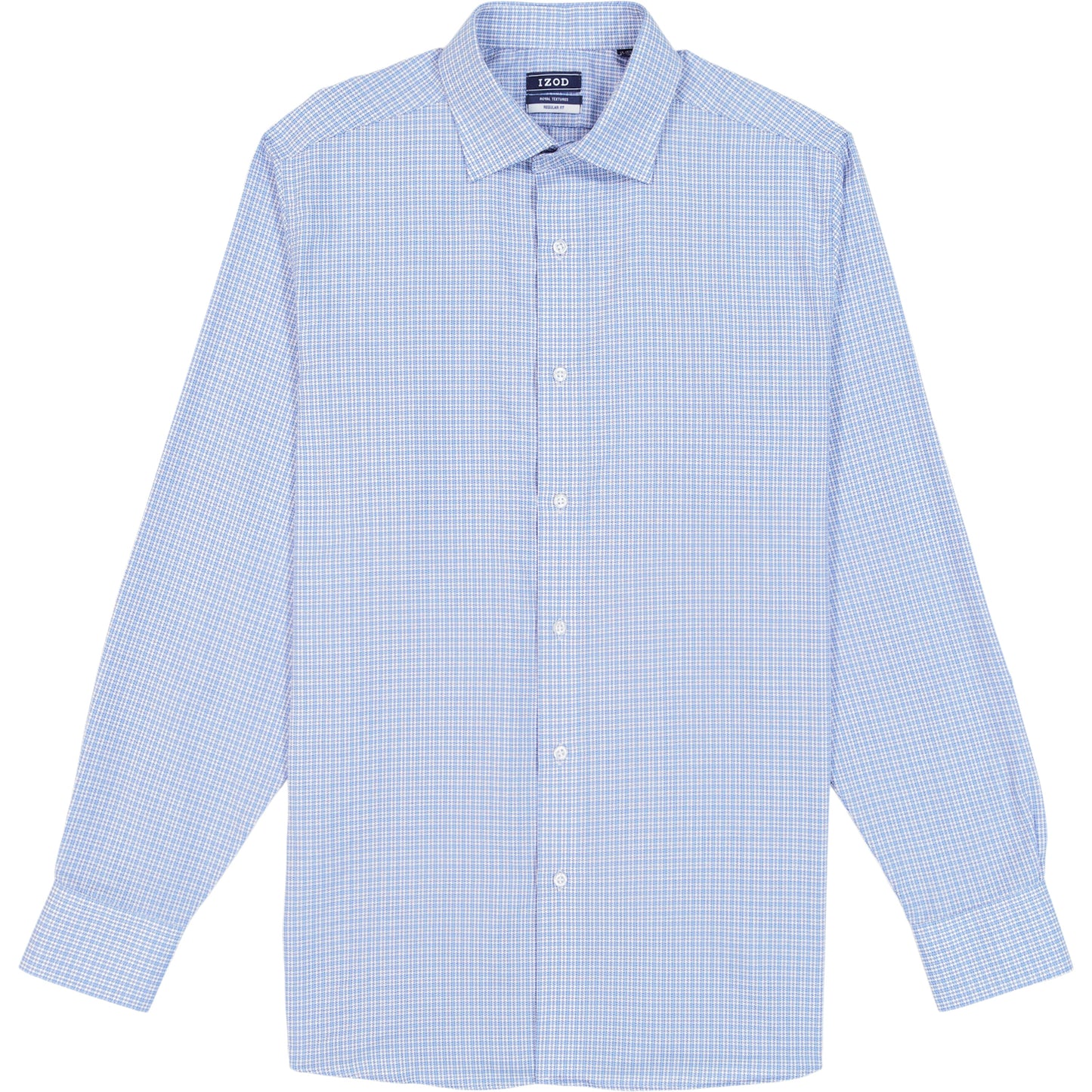 Izod Royal Texture Button Down Dress Shirt - Della Robbia Blue