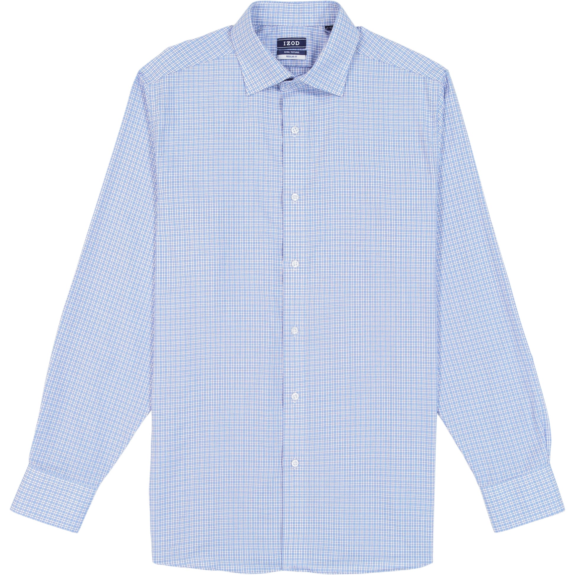 Izod Royal Texture Button Down Dress Shirt - Della Robbia Blue
