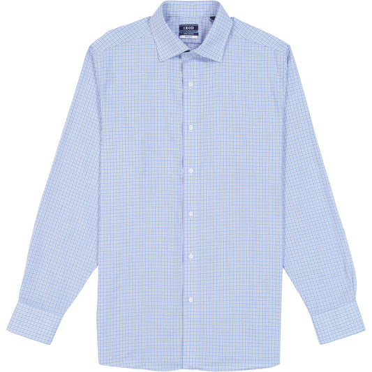 Izod Royal Texture Button Down Dress Shirt - Della Robbia Blue