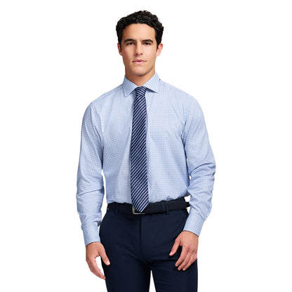 Izod Royal Texture Button Down Dress Shirt - Della Robbia Blue
