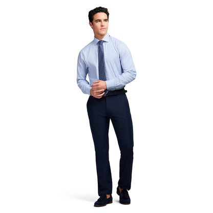 Izod Royal Texture Button Down Dress Shirt - Della Robbia Blue