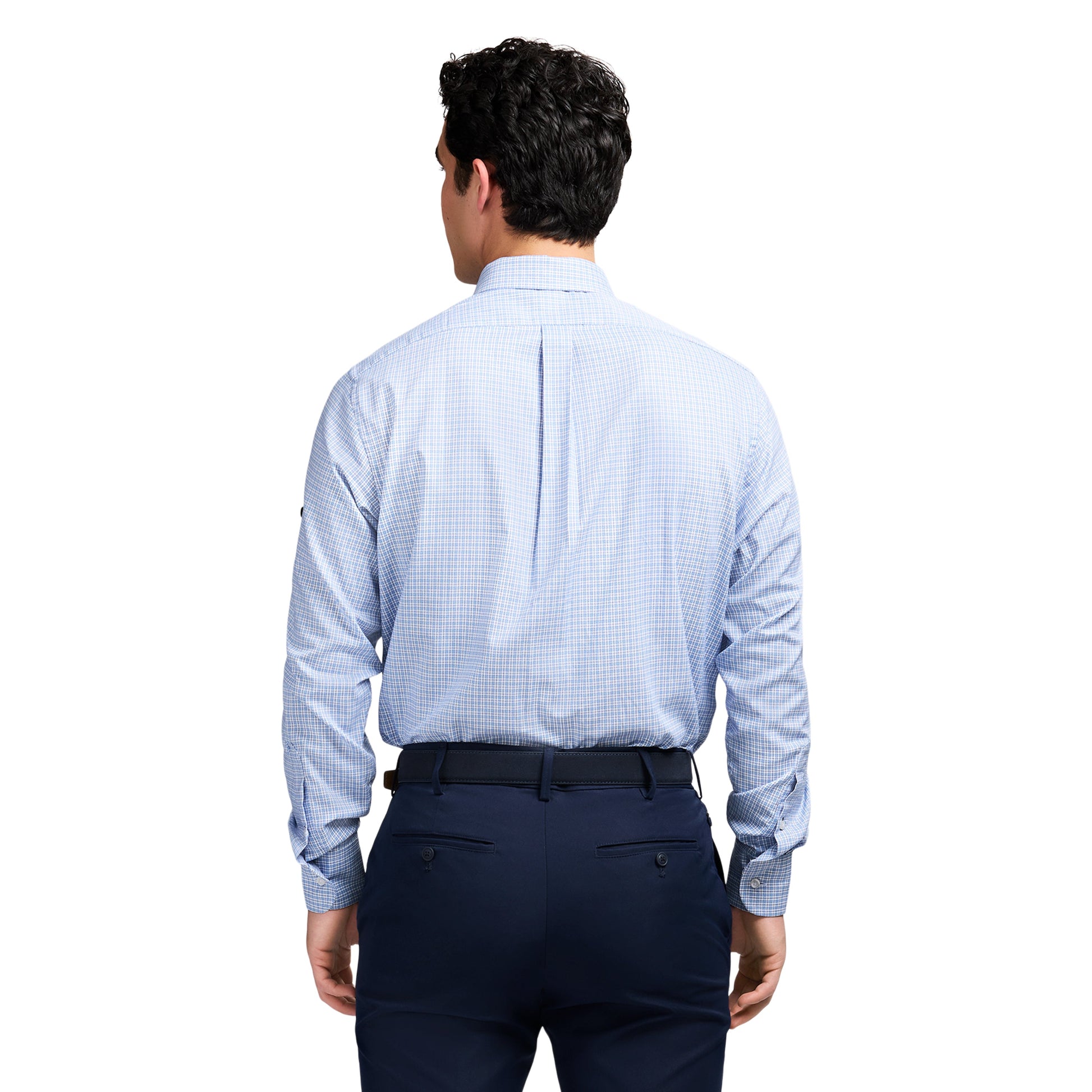 Izod Royal Texture Button Down Dress Shirt - Della Robbia Blue