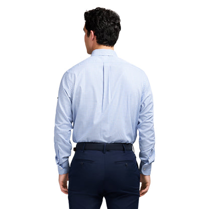Izod Royal Texture Button Down Dress Shirt - Della Robbia Blue