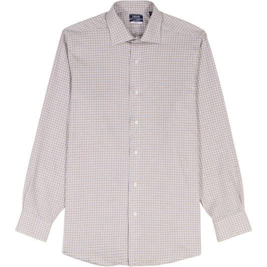 Izod Royal Texture Button Down Dress Shirt - Cedarwood Khaki