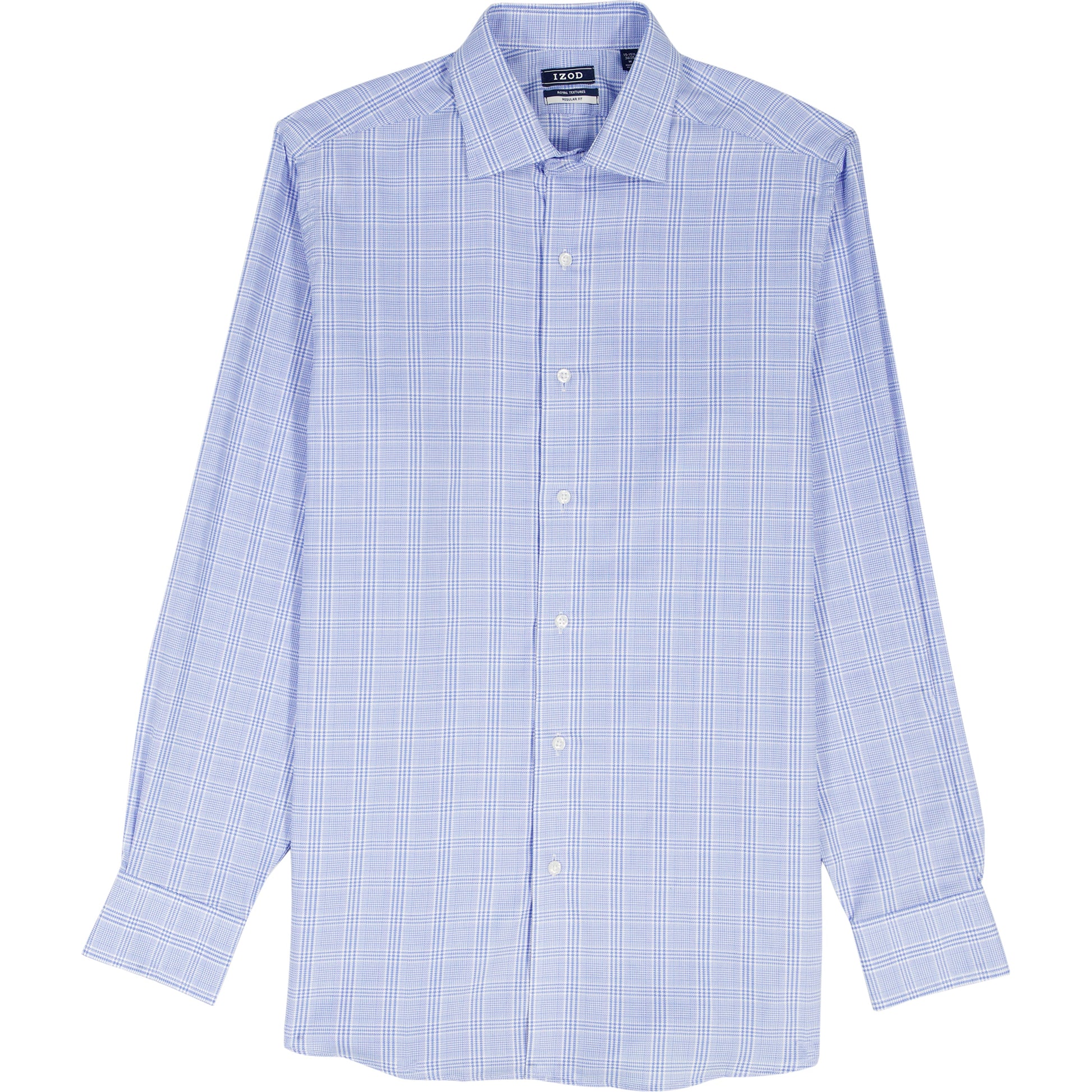 Izod Royal Texture Button Down Dress Shirt - Ultramarine
