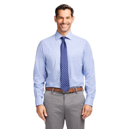 Izod Royal Texture Button Down Dress Shirt - Ultramarine