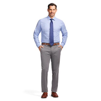 Izod Royal Texture Button Down Dress Shirt - Ultramarine